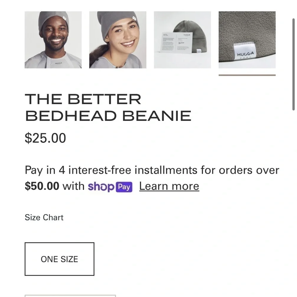 Hugga Feel Grey Fleece Beanie